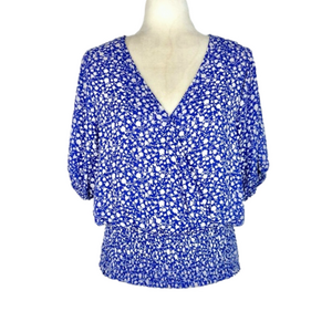Sienna Sky blue floral blouse
